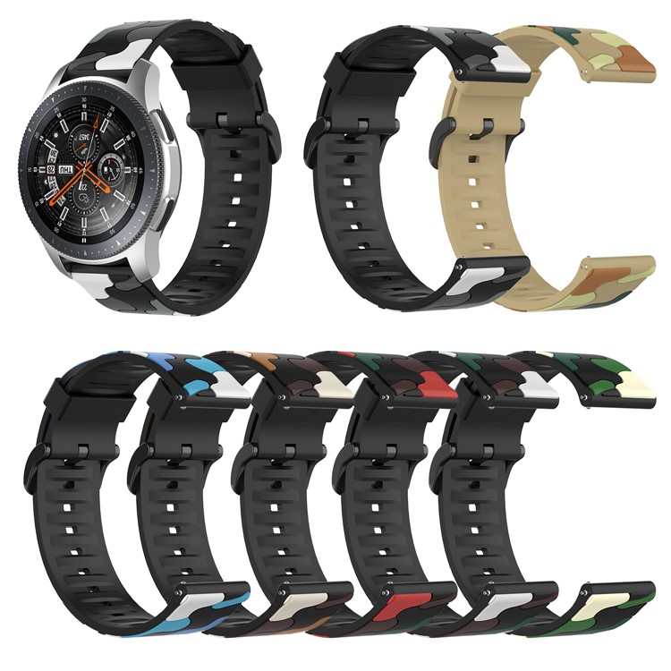 22 mm Camouflage Epoxy Smart Watch Strap Remplacement Pour Samsung Galaxy Watch 3 45 mm / Montre 46 mm - Gris