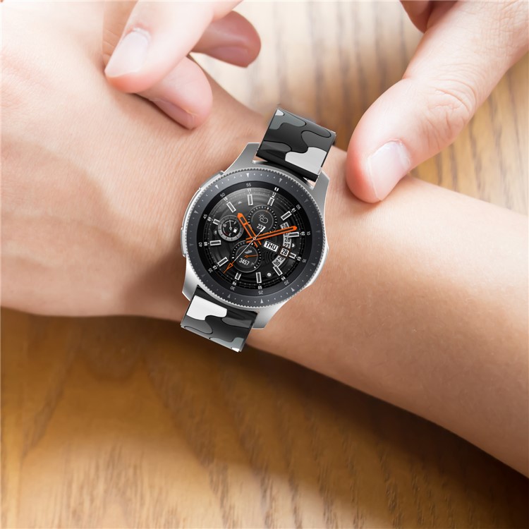22 Millimetri Camuffamento Epossidica Sostituzione Della Cinghia Intelligente Orologio Per Orologio Samsung Galaxy 3 45 Millimetri / 46 Millimetri Orologio - Grigio-6