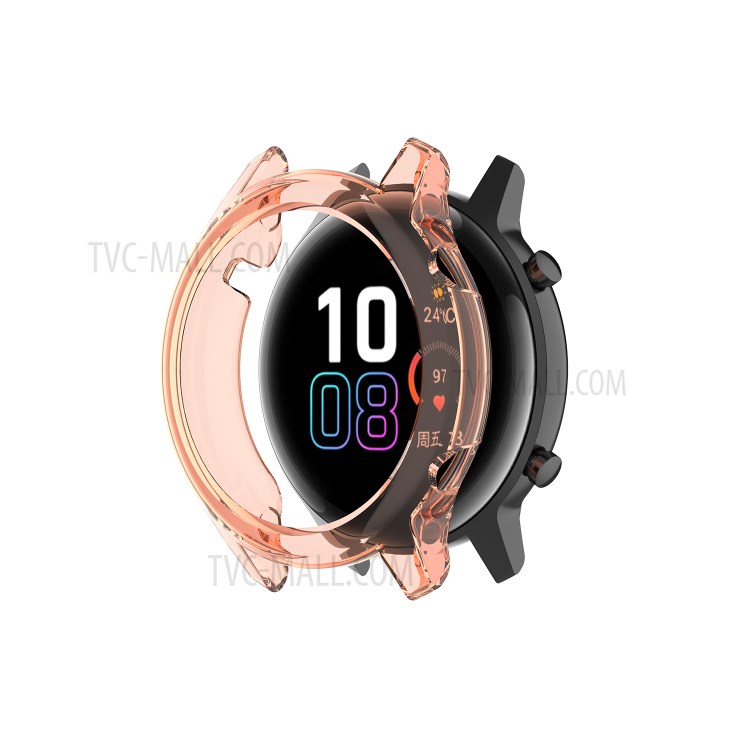 Shockproof TPU Watch Shell for Honor Magic Watch 2 46mm - Transparent Orange-1