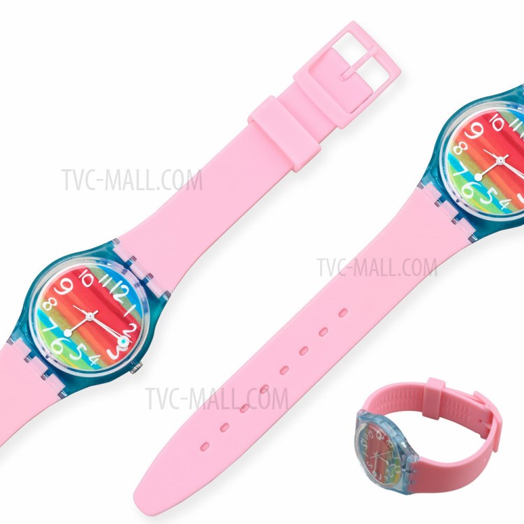 16mm Soft Silicone Watch Strap Watch Band Replacement - Pink-2