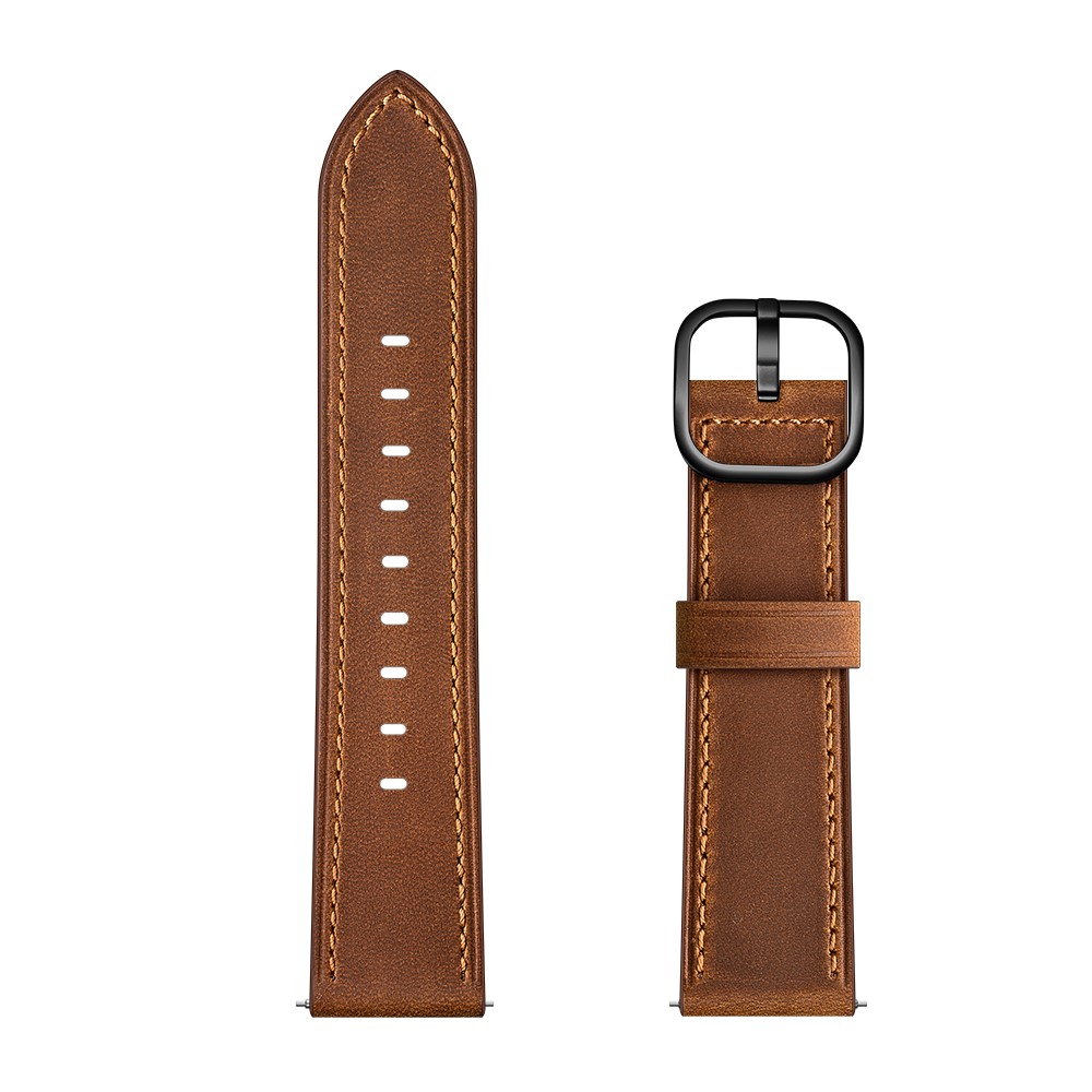 22mm Cowhide Leather (DS Style) Watch Strap for Samsung Galaxy Watch3 45mm / Galaxy Watch 46mm - Coffee-6