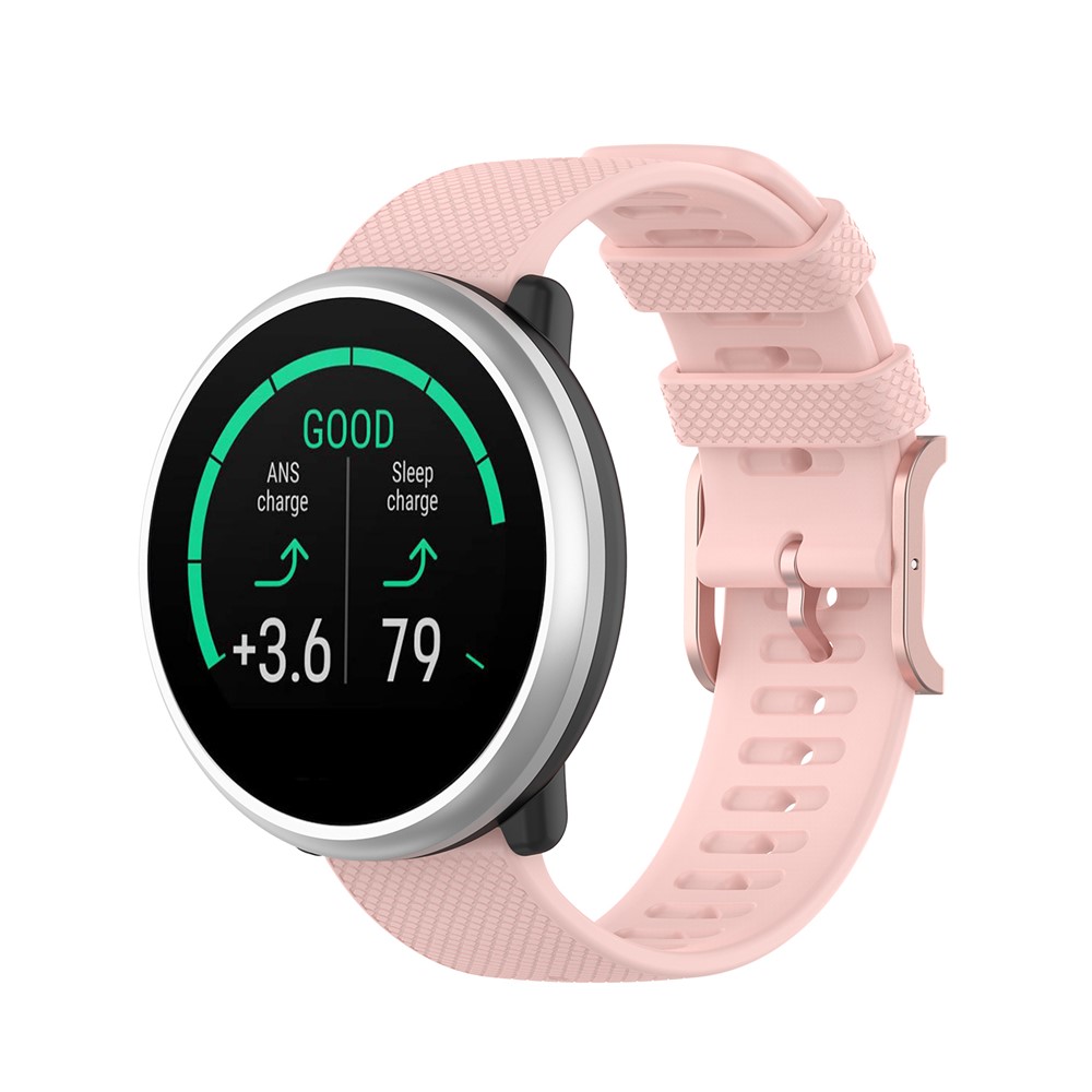 Silicone Smart Watch Band Replacement Strap 20mm for POLAR Ignite - Light Pink-2