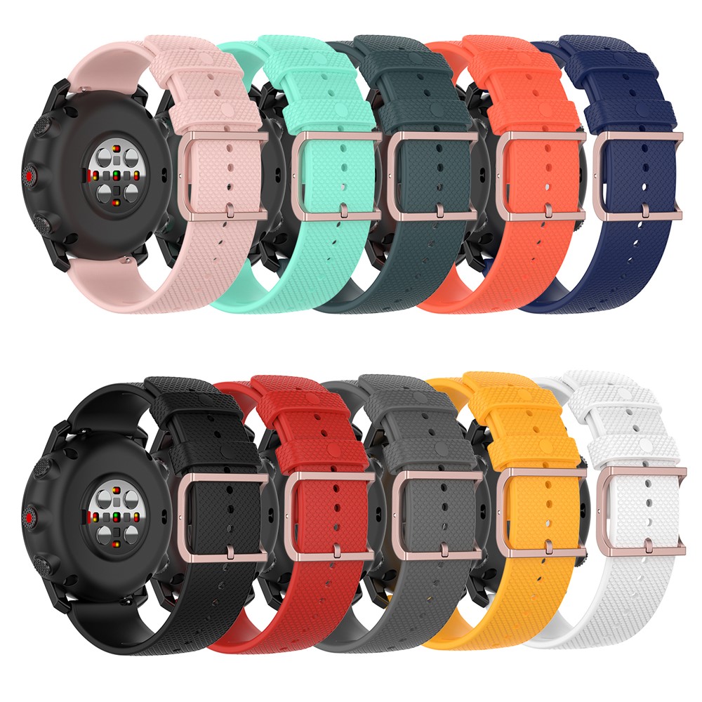 22mm Dotted Silicone Silicone Smart Watch Strap Universal for POLAR Grit X/POLAR Vantage M - Black-10