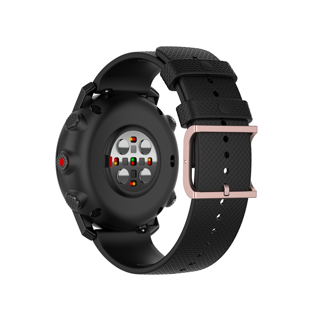 22mm Dotted Silicone Silicone Smart Watch Strap Universal for POLAR Grit X/POLAR Vantage M - Black-4