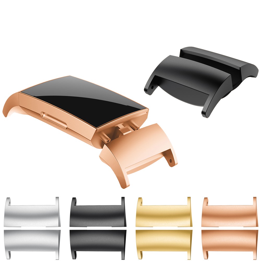 Plating Watch Band Connector Metal Head Connector for Fitbit Charge 3/4 Wristband - Rose Gold-6