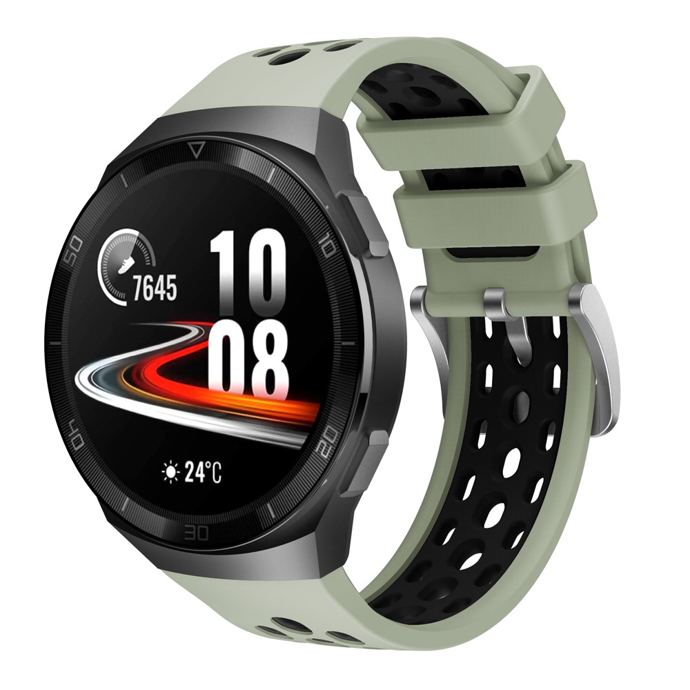 Wholesale Bi-color Silicone Smart Watch Strap Adjustable Watchband for Huawei  Watch GT 2e - Light Green / Black from China | TVC-Mall.com