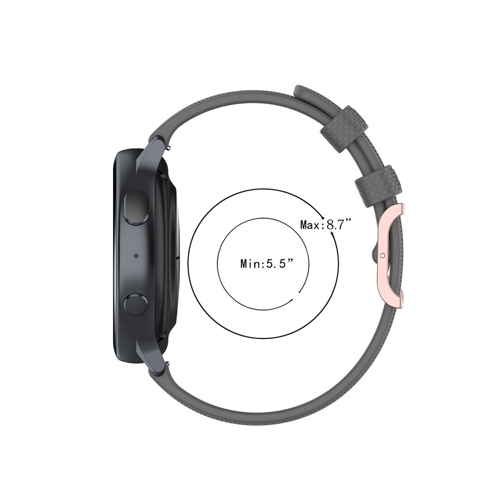 Dot Texture Silicone Watch Strap Replacement 20mm for Samsung Galaxy Watch3 41mm/Galaxy Watch Active3 - Grey-6