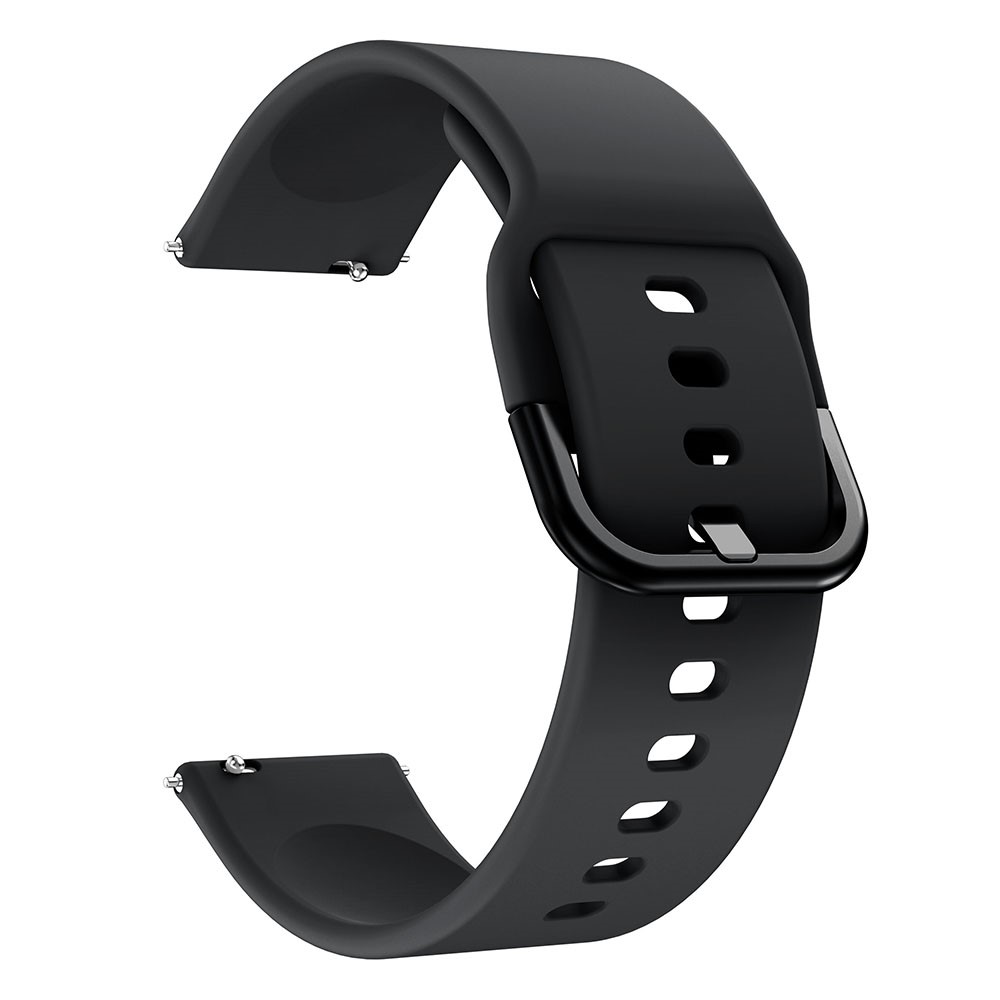 Silicone Watch Band with Metal Buckle for Samsung Galaxy Watch3 45mm - Black-1