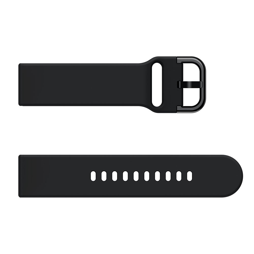 Silicone Watch Band Com Metal Fivela Para Samsung Galaxy Watch3 45mm - Preto