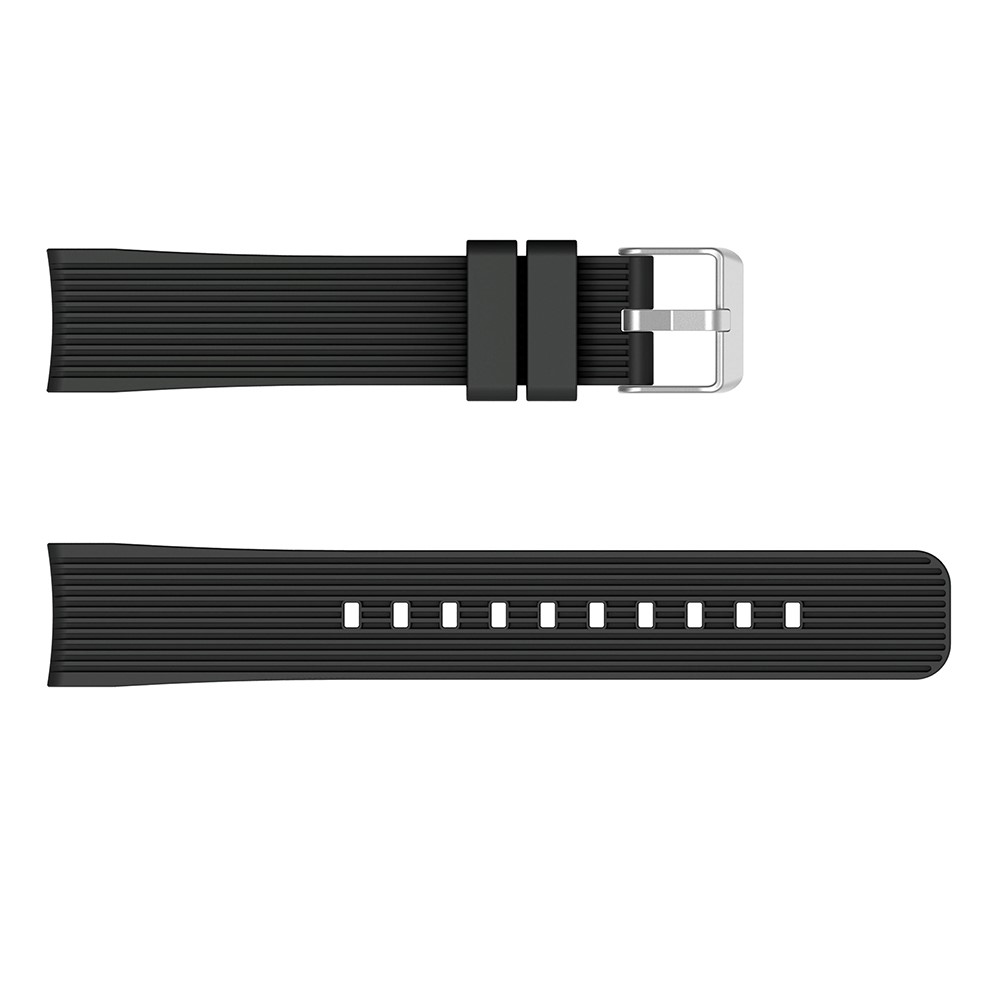 Pinstriped Silicone Smart Watch Band for Samsung Galaxy Watch3 41mm - Black-3