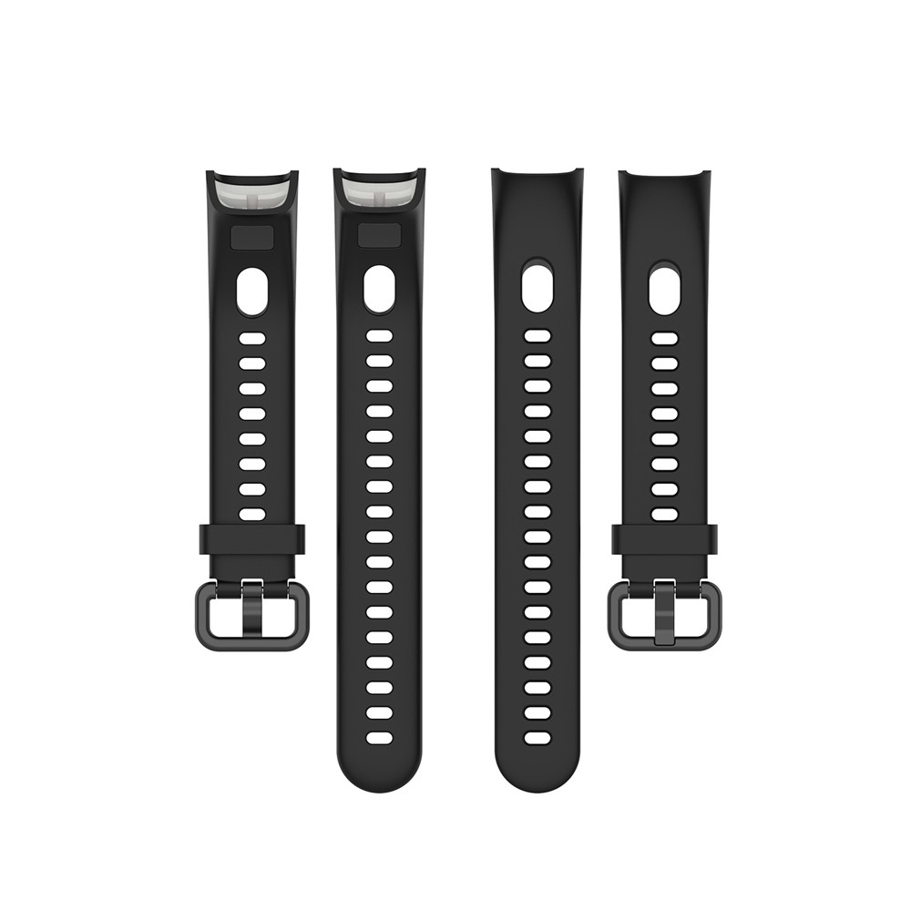 Silicone Smart Watch Strap with Metal Buckle for Huawei Honor 5i/Huawei Watch Band 4 - Black-5