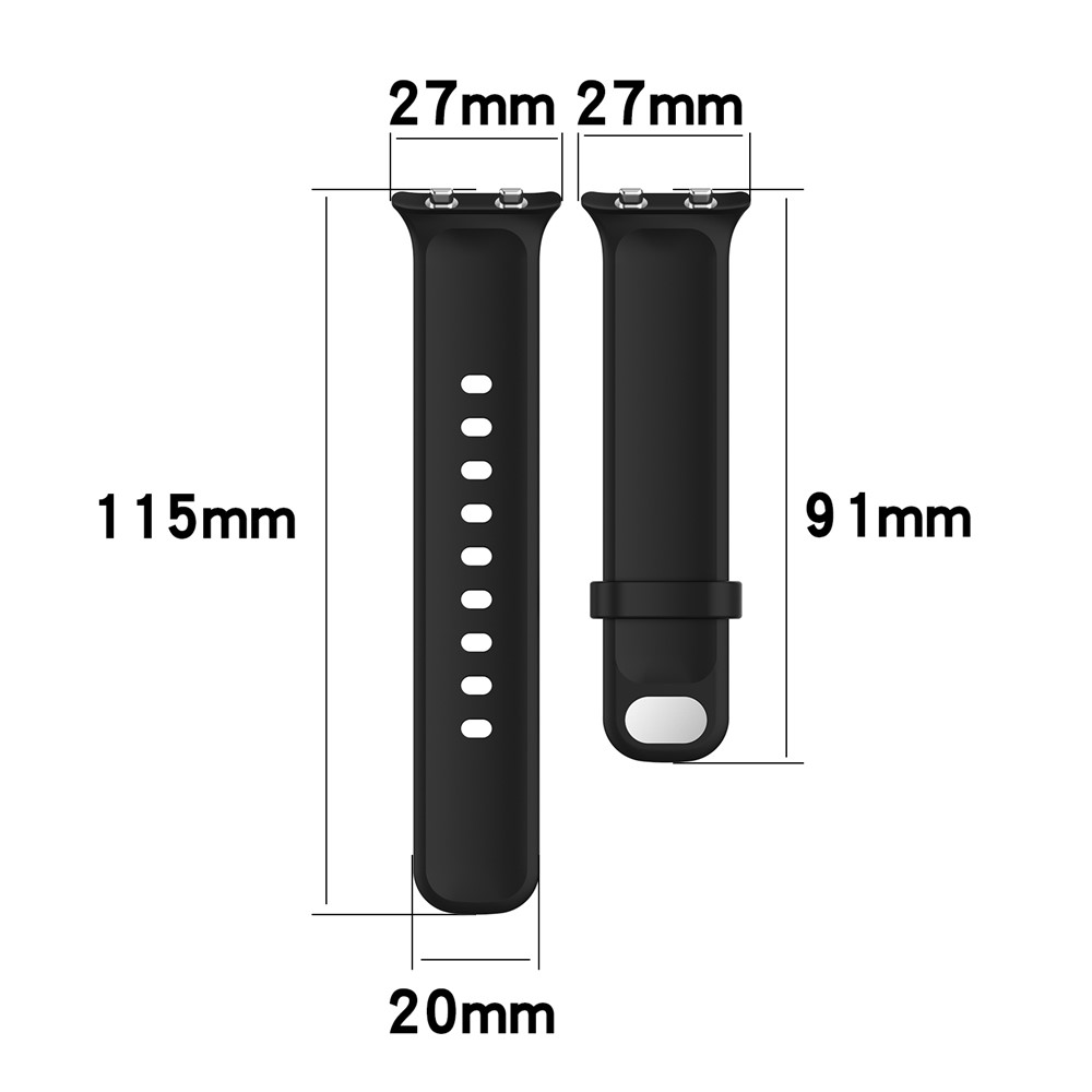 Smart Watch Replacement Silicone Watchband for Oppo Watch 41mm - Black-6