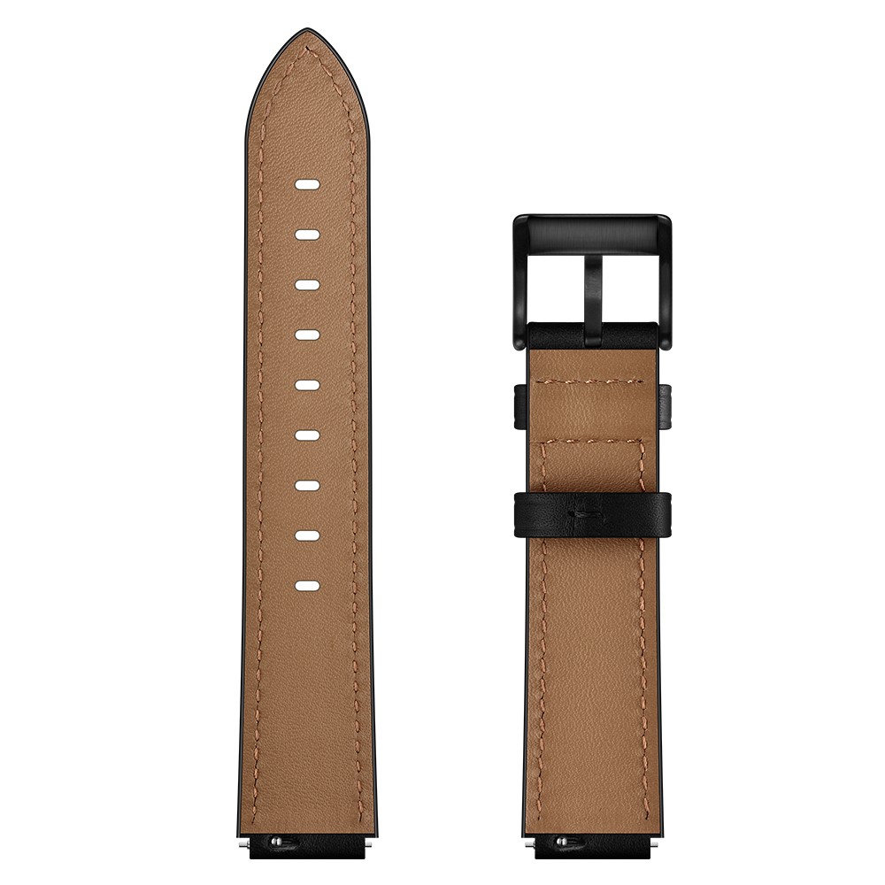 16mm Top Layer Cowhide Leather Watch Band Strap for Huawei TalkBand B3/B6 - Black-6