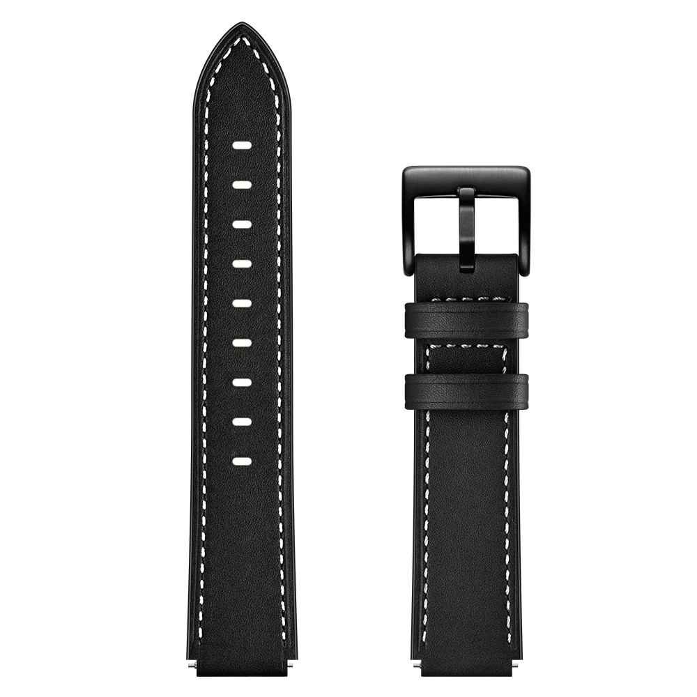 16mm Top Layer Cowhide Leather Watch Band Strap for Huawei TalkBand B3/B6 - Black-7