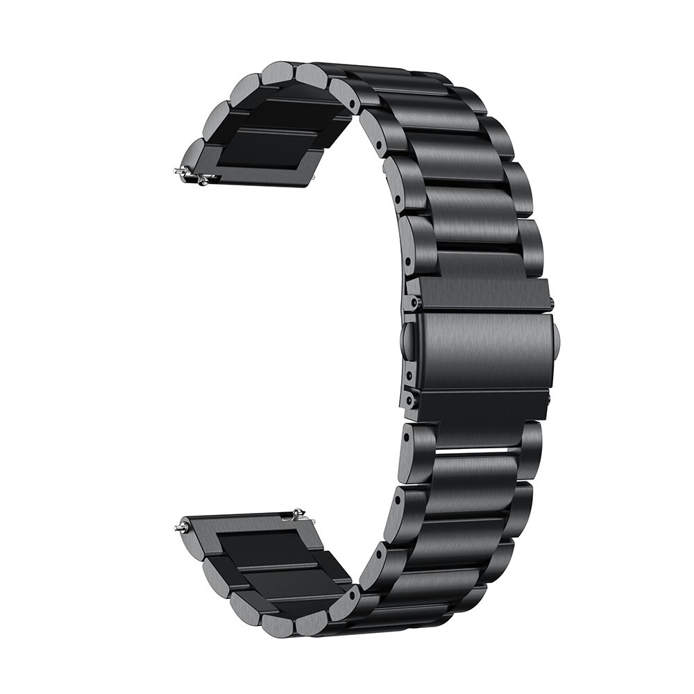 24mm Stainless Steel Watch Replacement Band - Black-1