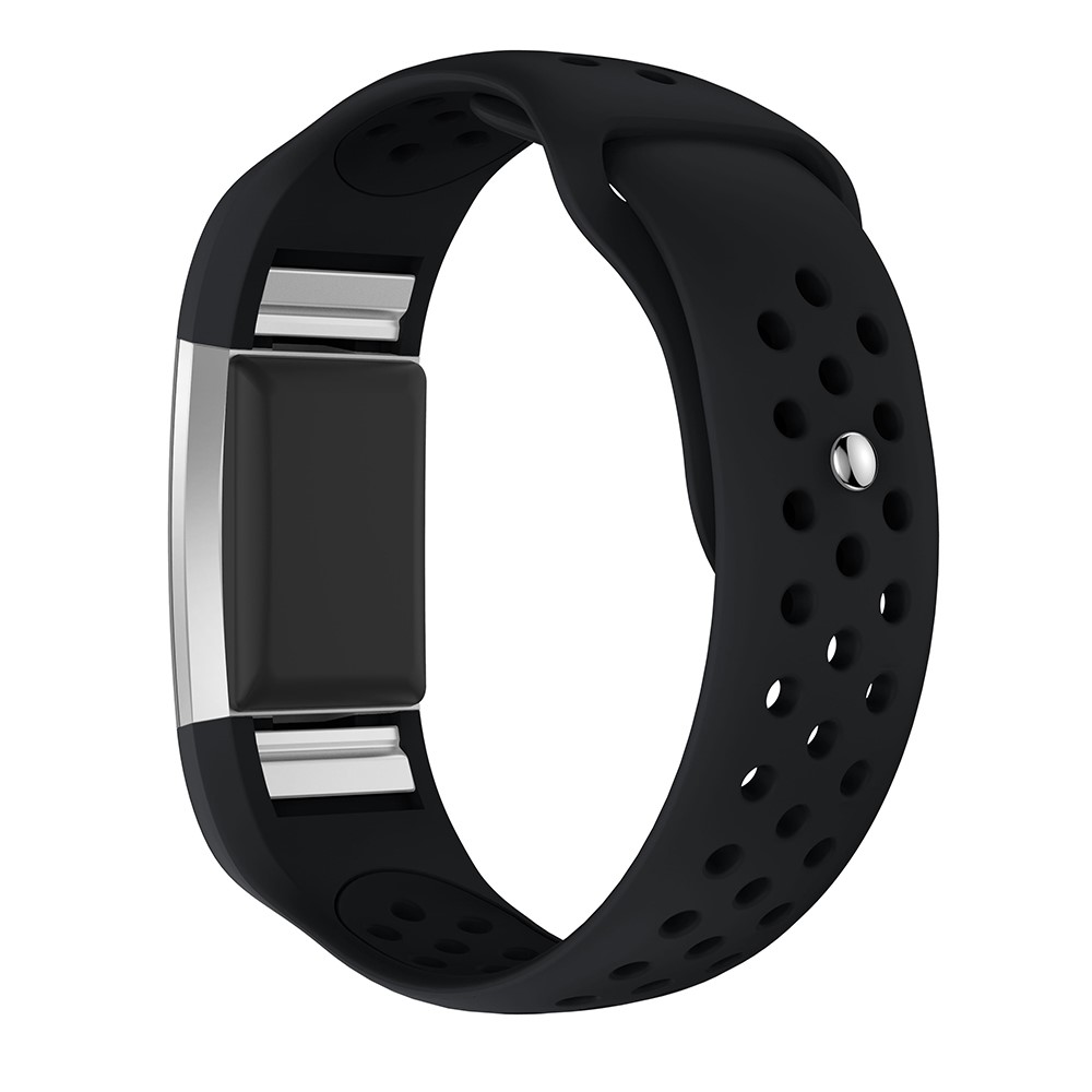 Correa De Silicona Reloj Inteligente Para Cargar 2 Fitbit - Negro-2