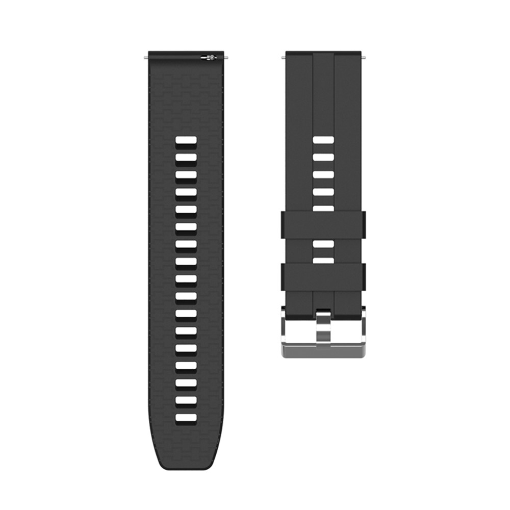 Fashion Silicone Watch Strap 22mm for Xiaomi Haylou Solar Smart Watch - Black-1