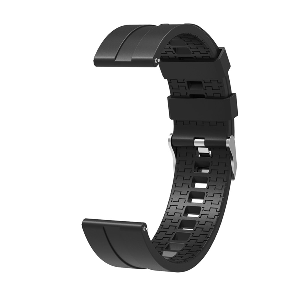 Fashion Silicone Watch Strap 22mm for Xiaomi Haylou Solar Smart Watch - Black-3