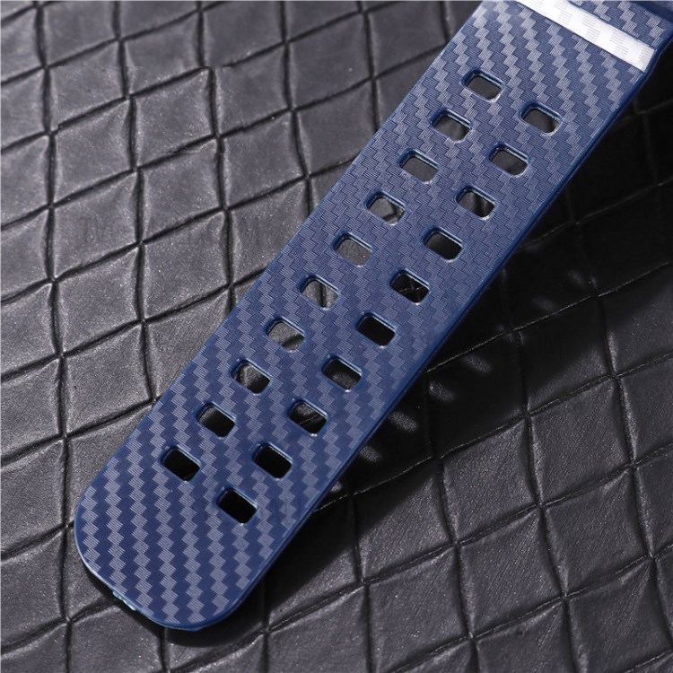 Texture En Fibres De Carbone TPU Bracelet De Montre Avec Un Remplacement De Trame Pour Montre De Pomme Series5 / 4 40MM / Série 3/2/1 38mm - Bleu-5