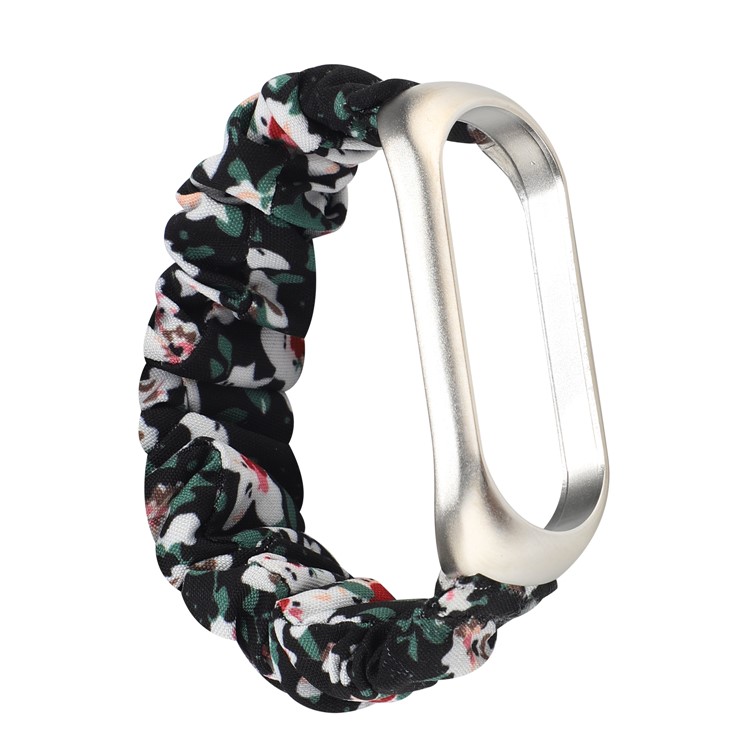 Floral Cloth Style Smart Watch Band for Xiaomi Mi Band 5 - Colorful Flower-1
