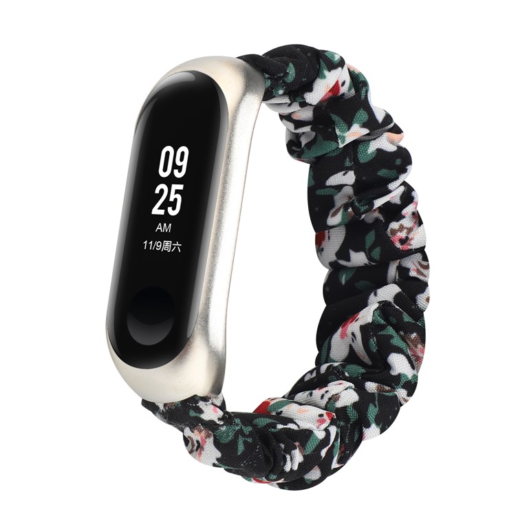 Banda di Orologi Intelligenti in Stoffa Floreale Per Xiaomi Mi Band 5 - Fiore Colorato-2