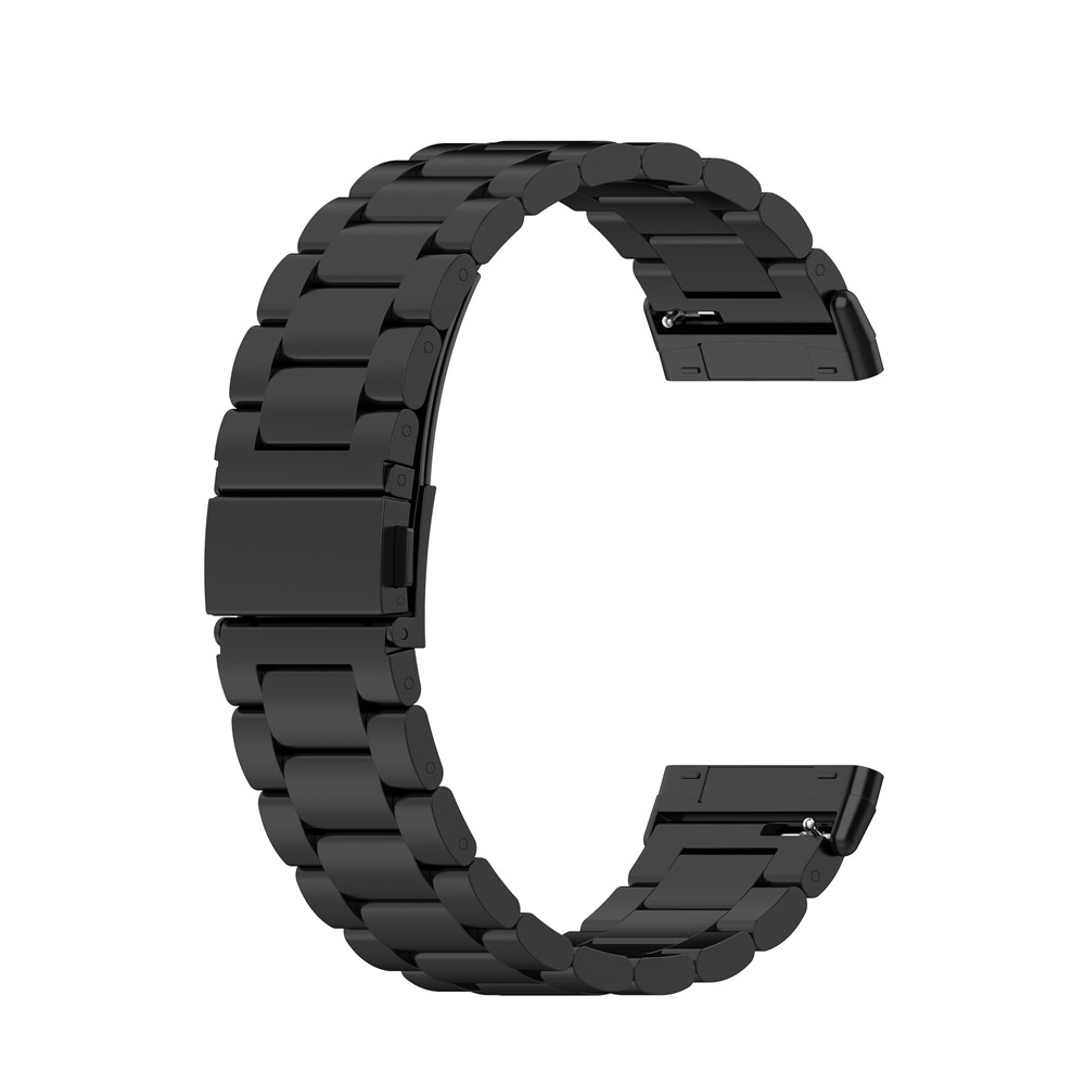 Stainless Steel Three Bead Buckle Chain Band for Fitbit Versa 3/Sense Watchband Replacement - Black-5