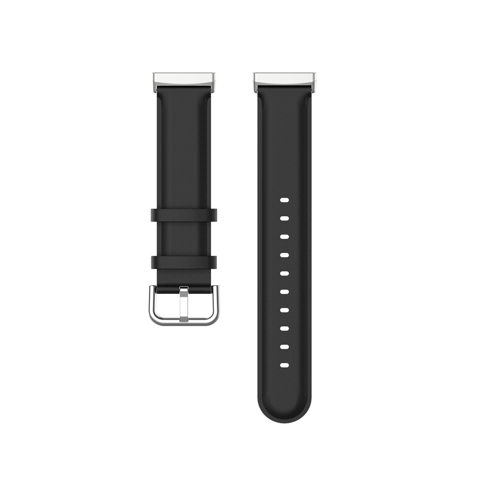 Genuine Leather Smart Watch Strap for Fitbit Versa 3/Sense Replacement Band - Black-5