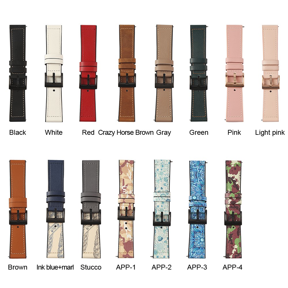 22mm Stitching Decor Leather Coated TPU Watch Band - Black-3