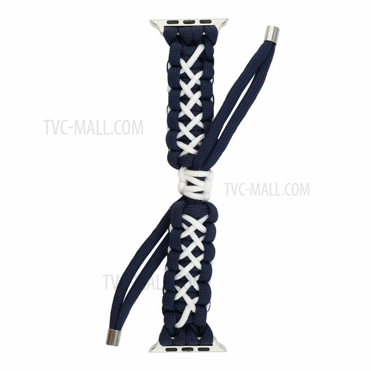 New Braided Style Replace Watch Strap for Apple Watch Series 1/2/3 42mm, Watch Series 4/5/6/SE 44mm - Black-1
