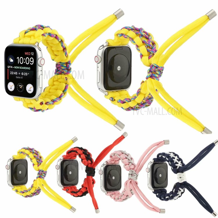 New Braided Style Replace Watch Strap for Apple Watch Series 1/2/3 42mm, Watch Series 4/5/6/SE 44mm - Black-6