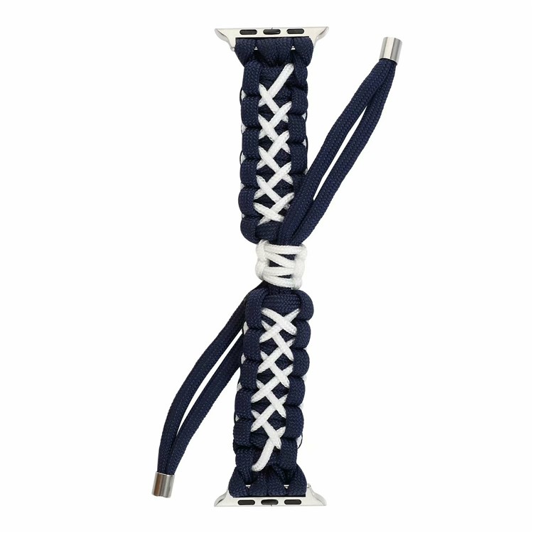 Neue Art Geflochten Ersatzuhrenarmband Für Apple Watch Serie 1/2/3 38mm / Apfel-Uhr-Serie 4/5/6 / SE 40mm - Dunkelblau-1