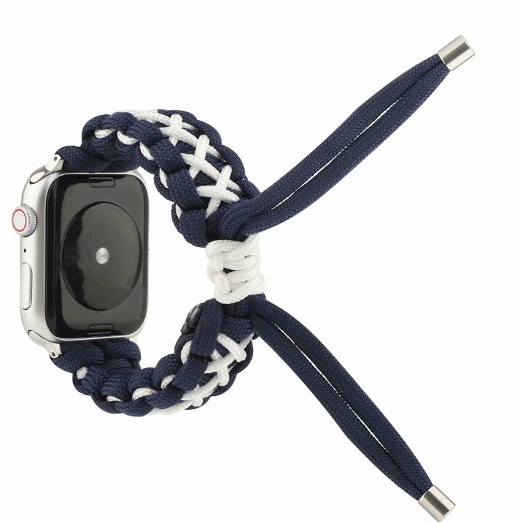 Neue Art Geflochten Ersatzuhrenarmband Für Apple Watch Serie 1/2/3 38mm / Apfel-Uhr-Serie 4/5/6 / SE 40mm - Dunkelblau-2