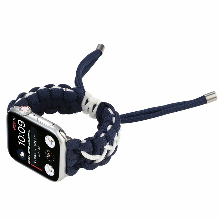 Neue Art Geflochten Ersatzuhrenarmband Für Apple Watch Serie 1/2/3 38mm / Apfel-Uhr-Serie 4/5/6 / SE 40mm - Dunkelblau-4