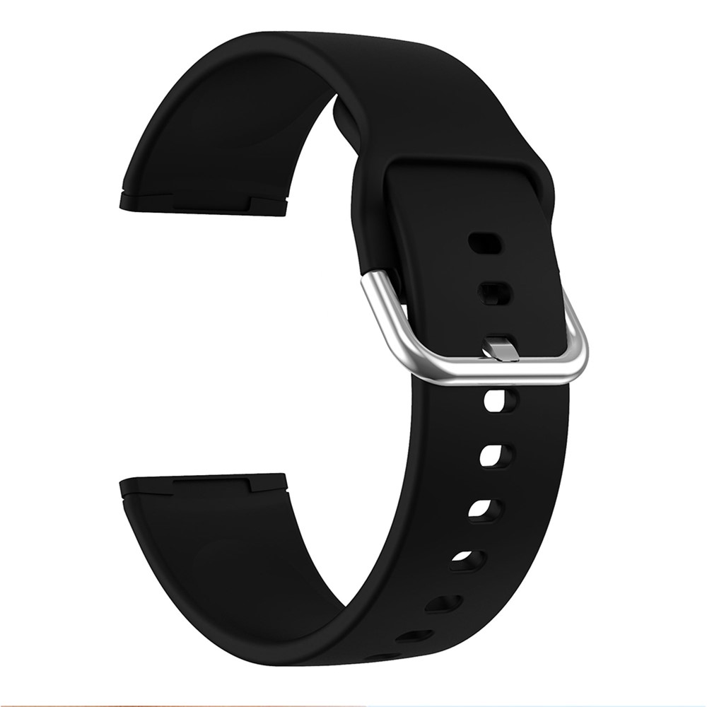 Soft Silicone Smart Watch Strap Replacement for Fitbit Versa 3 - Black-3
