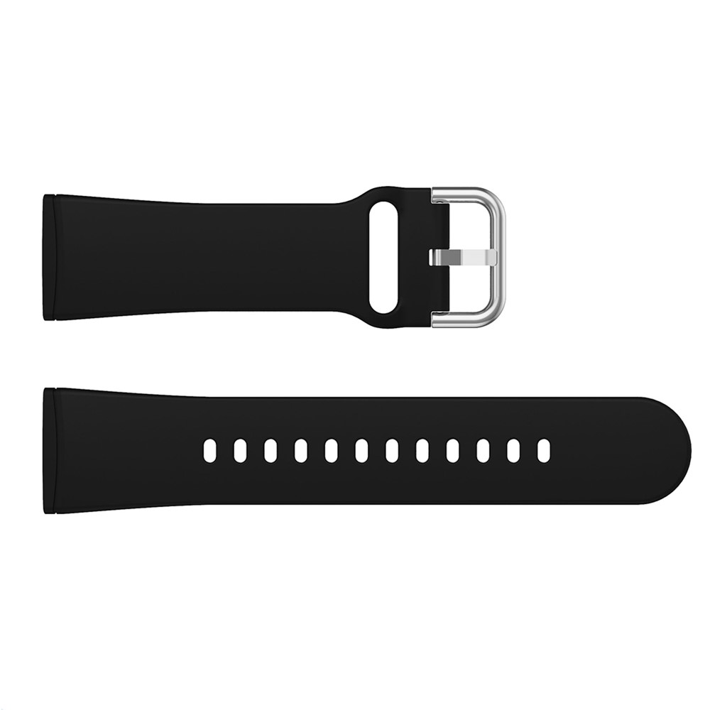 Soft Silicone Smart Watch Strap Replacement for Fitbit Versa 3 - Black-4