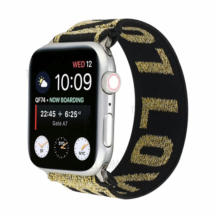 Elastisches Tuch Ersatzuhrarmband Für Apple Watch Serie 4/5/6 / SE 40mm / Watch-Serie 1/2/3 38mm - Stil A.-2