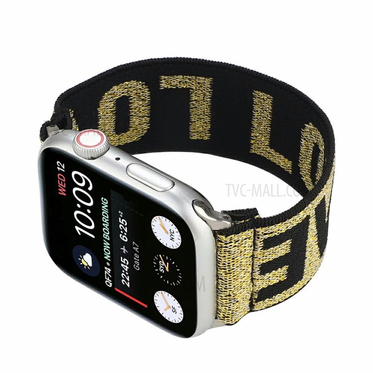 Elastisches Tuch Ersatzuhrarmband Für Apple Watch Serie 4/5/6 / SE 40mm / Watch-Serie 1/2/3 38mm - Stil A.-3
