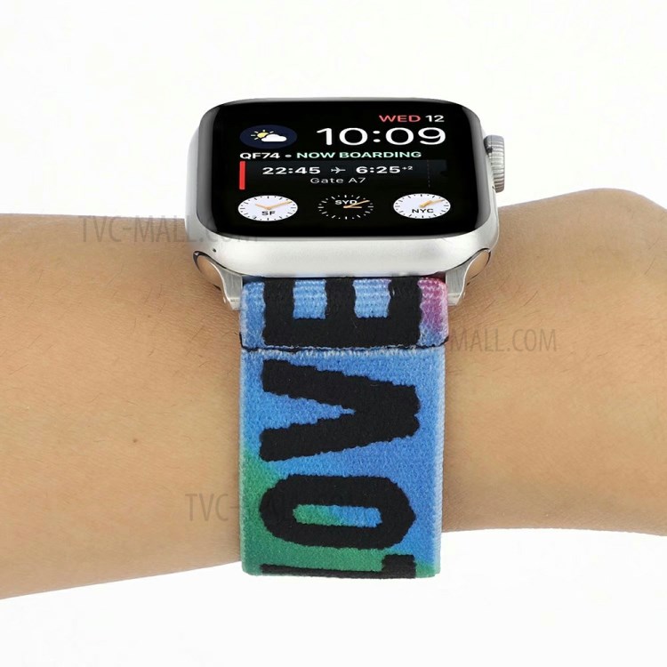 Elastische Tuch Ersatzuhr-Uhr Für Apple Watch Serie 4/5/6 / SE 44mm / Watch-Serie 1/2/3 42mm - Stil C.-4