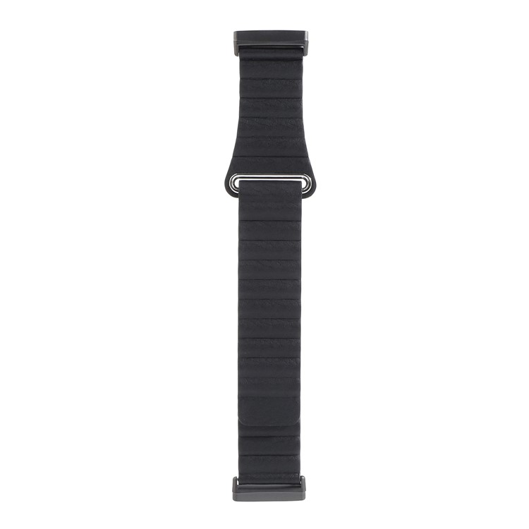 Genuine Leather Watchband Replacement 22mm for Fitbit Versa 3 - Black-1