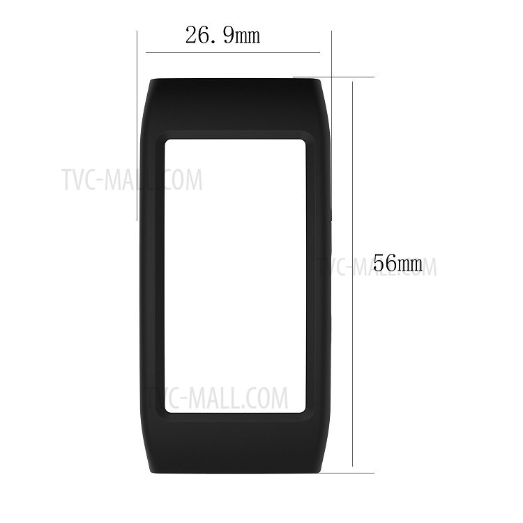 Couverture De Boîtier De Protecteur De Montre De Silicone Douce Pour Samsung Gear Fit2 Pro - Noir