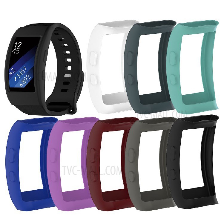 Soft Silicone Watch Protector Case Cover for Samsung Gear Fit2 Pro - Black-4