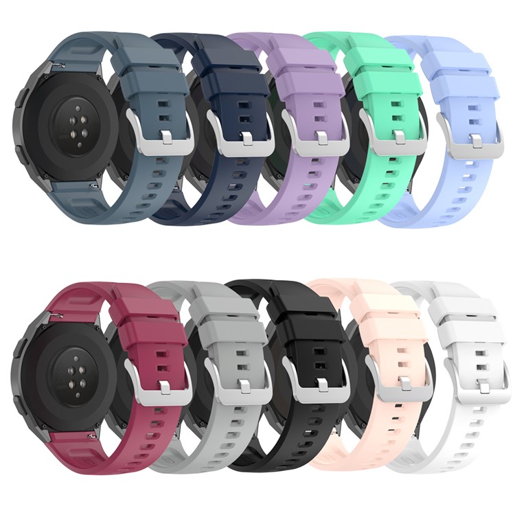 Sports Silicone Watch Band for Huawei Watch GT 2e Replacement Strap - Black-7