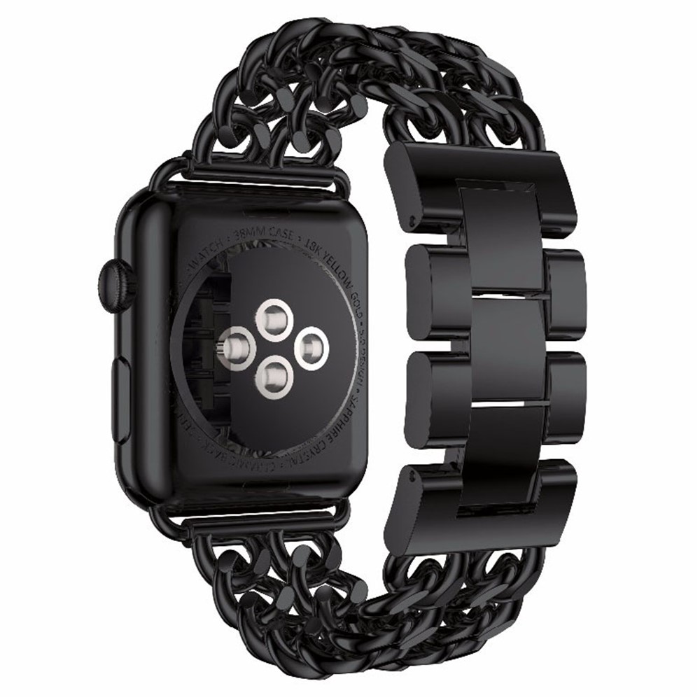Stahlarmbanduhrband Für Apple Watch 6 / 5/4/3 / 2/1 / Se - Schwarz-2