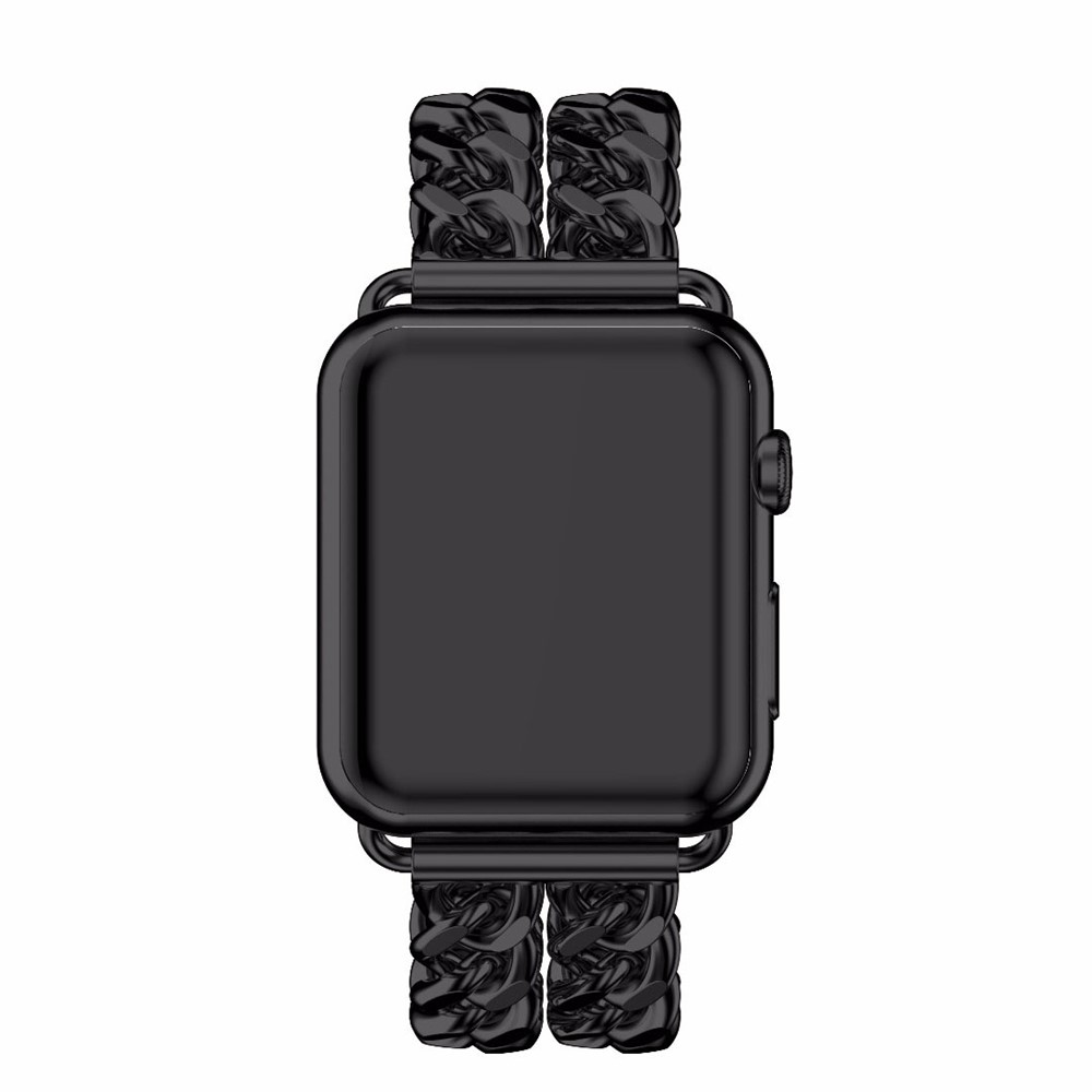 Stahlarmbanduhrband Für Apple Watch 6 / 5/4/3 / 2/1 / Se - Schwarz-5