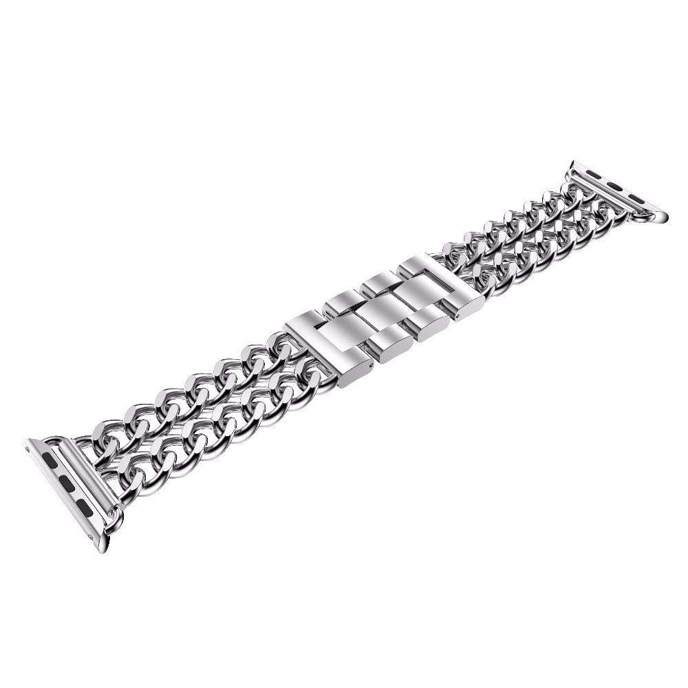 Stahl Armbanduhrband Für Apple Watch Serie 6 44mm / SE 44mm / 5 44mm / 4 44mm / 3 42mm / 2 42mm / 1 42mm - Silber--5
