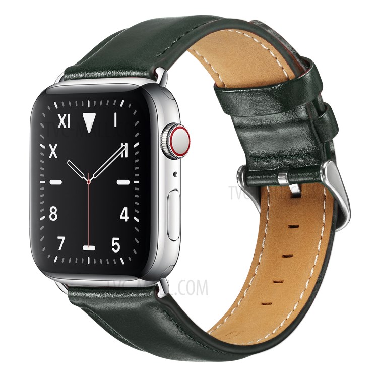 Echtes Leder Smart Watch-Band Für Apple-Uhr 1 (38mm) / 2 (38mm) / 3 (38mm) / 4 (40mm) / 5 (40mm) / 6 (40mm) / Se (40mm) - Grün-2