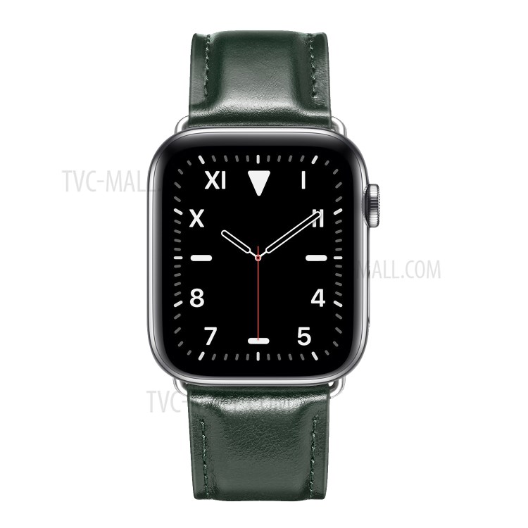 Echtes Leder Smart Watch-Band Für Apple-Uhr 1 (38mm) / 2 (38mm) / 3 (38mm) / 4 (40mm) / 5 (40mm) / 6 (40mm) / Se (40mm) - Grün-5