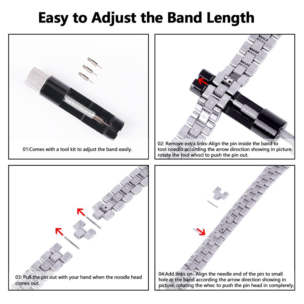 Tópico Rhinestone Decor Smart Watch Strap Para Fitbit Charge 2 Substituição De Liga De Zinco - Prata-6