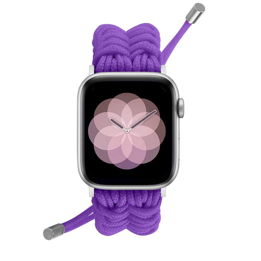 Multi-Color Adjustable Braided Rope New Style Watchband Replacement for Apple Watch Series 1 38mm/2 38mm/3 38mm/4 40mm/5 40mm/6 40mm - Purple-3