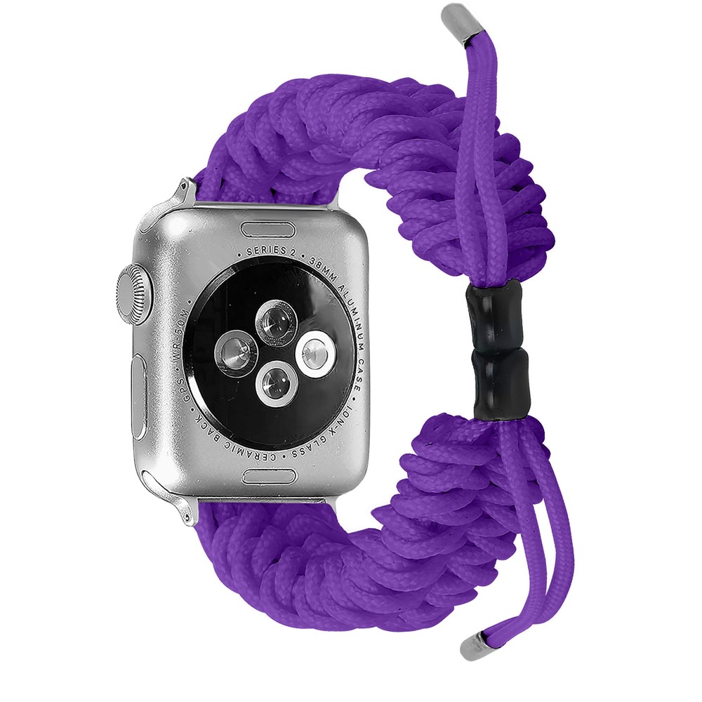 Multi-Color Adjustable Braided Rope New Style Watchband Replacement for Apple Watch Series 1 38mm/2 38mm/3 38mm/4 40mm/5 40mm/6 40mm - Purple-4